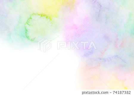 背景材料彩虹色水彩紋理 74187382
