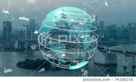 Global connection and the internet network modernization in smar 74188258