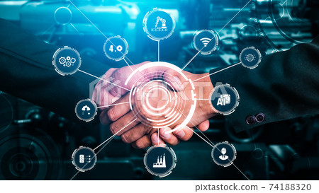 Industry 4.0 technology concept - Smart factory for fourth industrial revolution 74188320