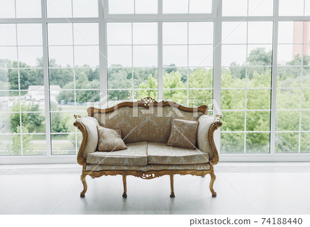 Vintage royal sofa with carved inserts Vintage royal sofa with carved inserts 74188440