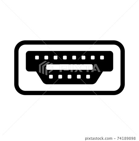 HDMI cable / HDMI terminal vector icon illustration 74189898