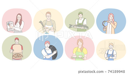 Various professions and occupation concept 74189948