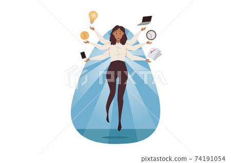 Multitasking, business efficiency, overload concept Multitasking, business efficiency, overload concept 74191054