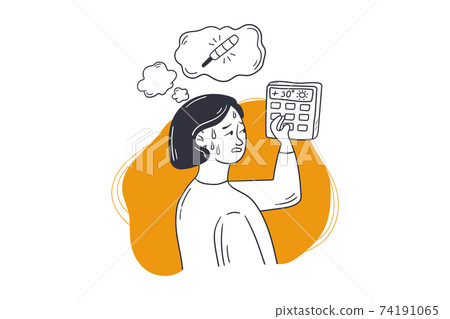 Summer, heat, adjustment air conditioning concept 74191065