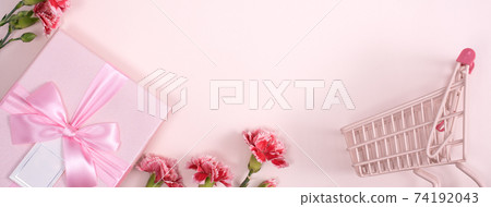 Carnation bouquet mother's day shopping cart carnation Mother's Day 母の日 カーネーション 74192043