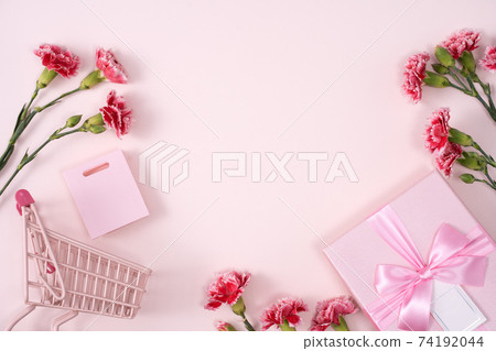 Carnation bouquet mother's day shopping cart carnation Mother's Day 母の日 カーネーション 74192044