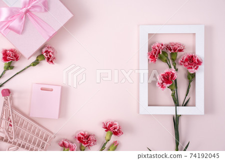 Carnation bouquet mother's day shopping cart carnation Mother's Day 母の日 カーネーション 74192045