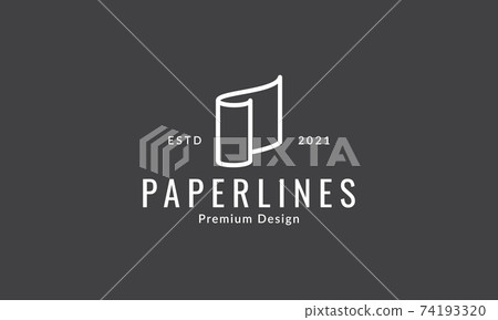 paper line roll simple logo vector icon symbol graphic design illustration paper line roll simple logo vector icon symbol graphic design illustration 74193320
