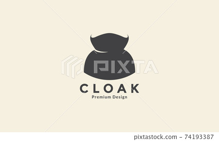 silhouette cloak mystery logo vector icon symbol graphic design illustration 74193387