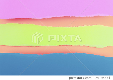 Ripped paper edge with copy space, multicolor background. 74193451
