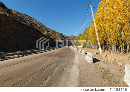 A 373 Tashkent Osh highway, Kamchik pass, Uzbekistan 74193526