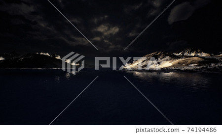 Dramatic landscape in Antarctica with storm coming Dramatic landscape in Antarctica with storm coming 74194486