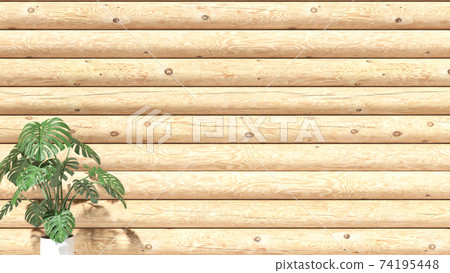 Log house log wall background Log house log wall background 74195448