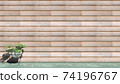 木板牆和觀葉植物的背景圖像 74196767