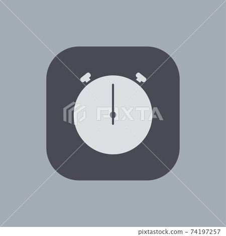Vector modern stopwatch icon on gray background. - Stock Illustration ...