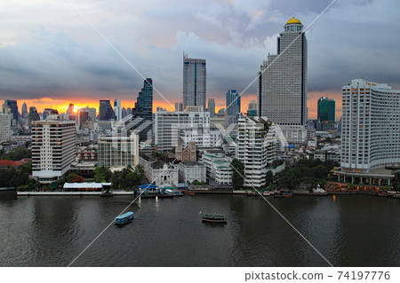 Scenery of the Chao Phraya River in Bangkok Scenery of the Chao Phraya River in Bangkok 74197776
