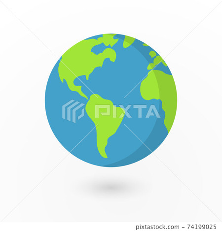 Earth planet. Web icon. Flat design. Vector illustration for your project. Earth planet. Web icon. Flat design. Vector illustration for your project. 74199025