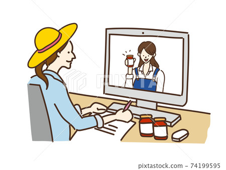 Agricultural girl Agricultural farmer Female business PC illustration Agricultural girl Agricultural farmer Female business PC illustration 74199595