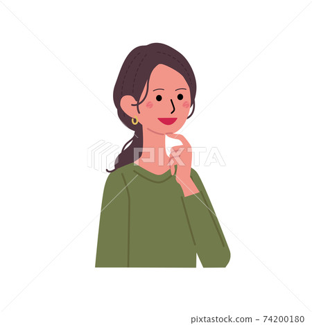 20多歲和30多歲的年輕婦女插畫肖像 74200180