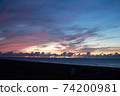 晚霞的海濱 74200981