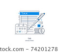 Tax payment concept. 74201278