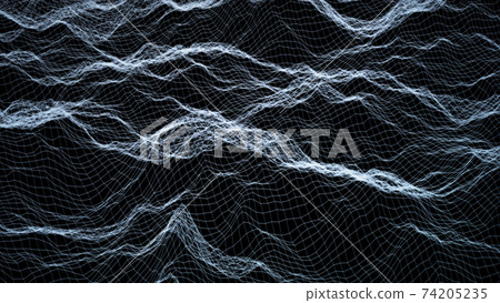 Data, wireframe sea 74205235
