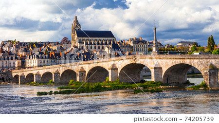 Landmarks of France - Historical Blois town, famous Loire valley 74205739