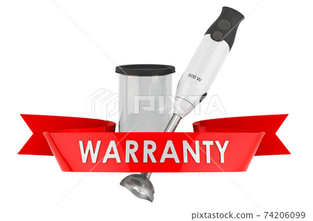 Immersion blender warranty concept. 3D rendering Immersion blender warranty concept. 3D rendering 74206099