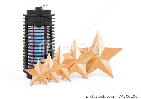 Customer rating of lamp mosquito electric insect killer. 3D rendering 74206106