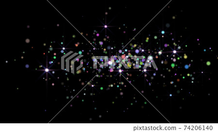 圓環閃閃發光的光芒散發著多彩的散景 圓環閃閃發光的光芒散發著多彩的散景 74206140