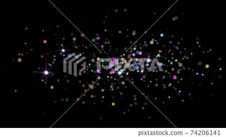 圓環閃閃發光的光芒散發著多彩的散景 圓環閃閃發光的光芒散發著多彩的散景 74206141