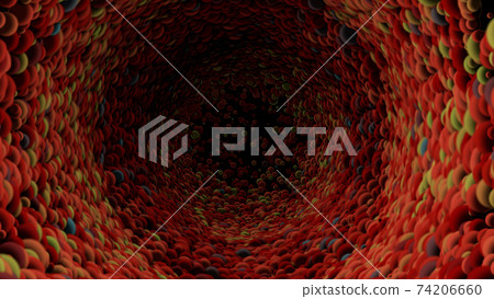 4K bubbly bubble tunnel colorful movement 4K bubbly bubble tunnel colorful movement 74206660