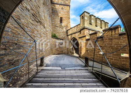Hohenzollern Castle entrance, Germany, Europe Hohenzollern Castle entrance, Germany, Europe 74207616