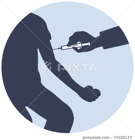Virus test vaccination silhouette icon 74208137