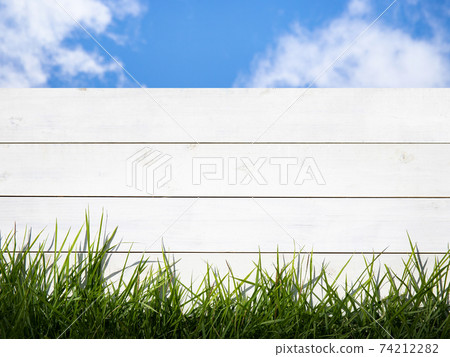 White fence and turf material-there are multiple variations White fence and turf material-there are multiple variations 74212282