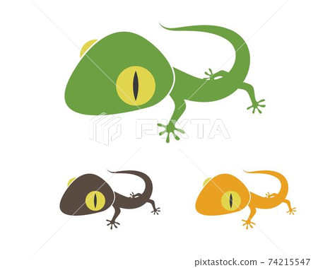 Gecko logo vector icon illustration Gecko logo vector icon illustration 74215547