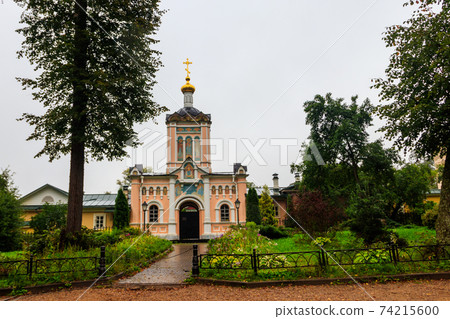 Gate Church of St. John Baptist Skete of Optina Monastery. Optina Pustyn (literally Opta's hermitage) is an Eastern Orthodox monastery near Kozelsk in Russia 74215600