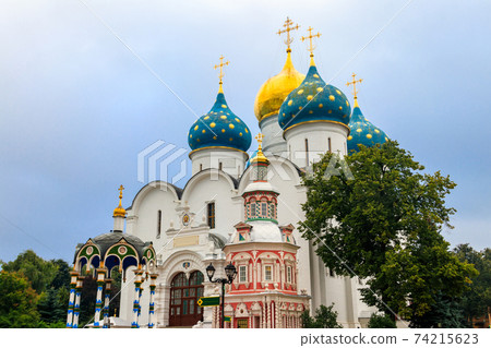 Assumption Cathedral of Trinity Lavra of St. Sergius in Sergiev Posad, Russia Assumption Cathedral of Trinity Lavra of St. Sergius in Sergiev Posad, Russia 74215623
