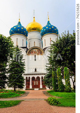Assumption Cathedral of Trinity Lavra of St. Sergius in Sergiev Posad, Russia 74215626