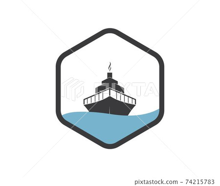 cruise ship and nautical Logo vector icon illustration cruise ship and nautical Logo vector icon illustration 74215783
