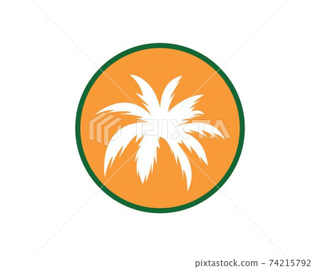 Palm tree icon of summer and travel logo vector illustration 74215792