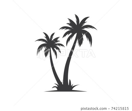 Palm tree icon of summer and travel logo vector illustration Palm tree icon of summer and travel logo vector illustration 74215815