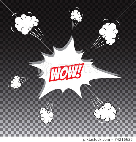 Pop art comic speech bubble, wow Pop art comic speech bubble, wow 74216625