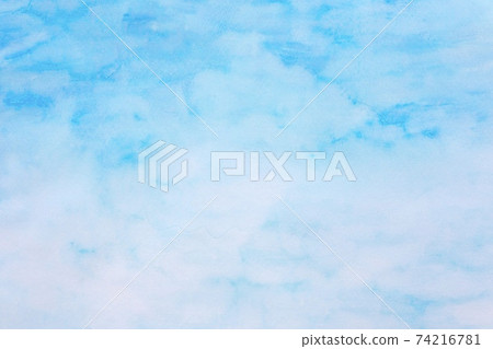 淺藍色水彩漸變背景素材 74216781