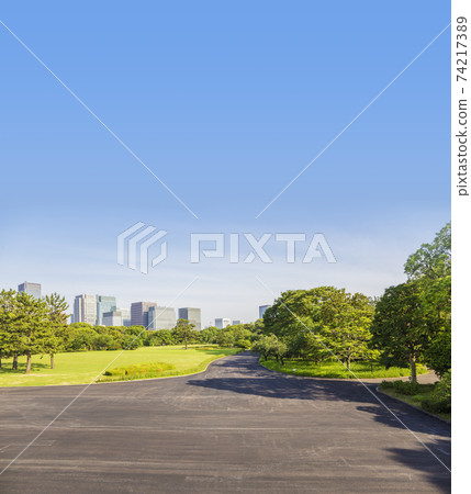 Imperial Palace Edo Castle Castle Tower Honmaru Honmaru Lawn 74217389