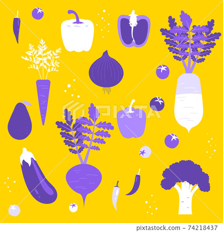 Food illustration pattern Food illustration pattern 74218437