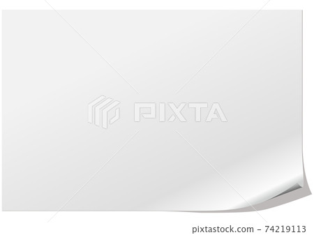 Three-dimensional expression of paper with rounded edges B Vector illustration background transparent 74219113