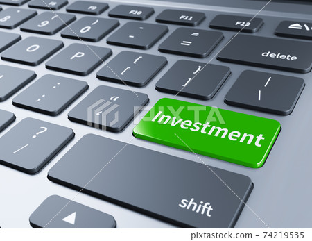 Keyboard button with investment Keyboard button with investment 74219535