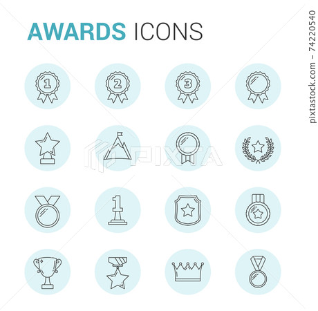 Awards Line Icons Awards Line Icons 74220540