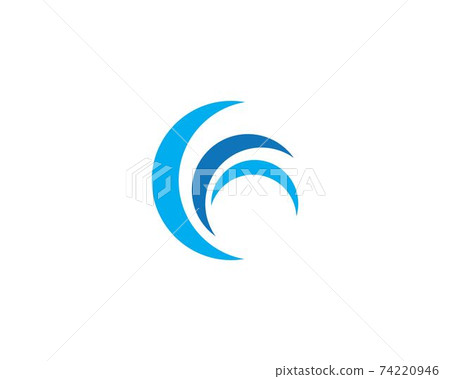 Water Wave symbol and icon Logo Template 74220946